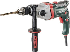 Metabo - 1/2" Keyed Chuck, 0 to 1,000/0 to 3,100 RPM, Pistol Grip Handle Electric Drill - 9.6 Amps, 120 Volts, Reversible - Exact Tooling