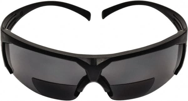 3M - +1.5, Gray Lenses, Anti-Fog, Framed Magnifying Safety Glasses - UV Protection, Gray Plastic Frame, ANSI Z87.1-2003 - Exact Tooling