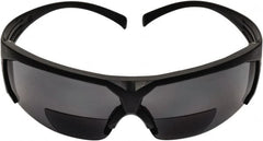3M - +1.5, Gray Lenses, Anti-Fog, Framed Magnifying Safety Glasses - UV Protection, Gray Plastic Frame, ANSI Z87.1-2003 - Exact Tooling