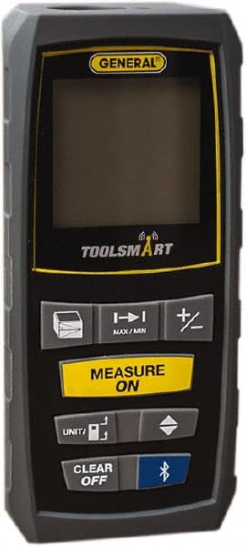 General - 100' Range, Laser Distance Finder - AAA Batteries Required, Accurate to 1/8", Comes with 2 AAA Batteries - Exact Tooling