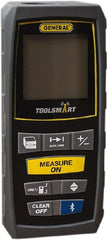 General - 100' Range, Laser Distance Finder - AAA Batteries Required, Accurate to 1/8", Comes with 2 AAA Batteries - Exact Tooling