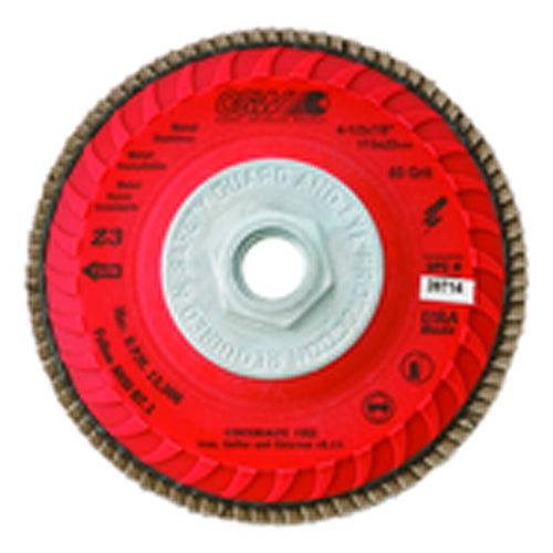 4 1/2″ × 5/8-11″ Z3-120 Grit - Compact Trimmable Premium Zirconia Z3 Flap Disc - Exact Tooling