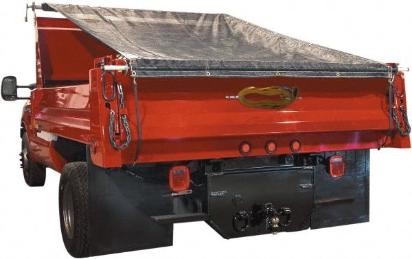 Buyers Products - 12' Long x 5' Wide Aluminum Tarp & Dust Cover - Black, Grommet, 9 to 10 mil Thickness - Exact Tooling
