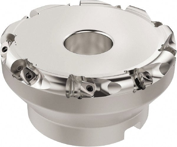 Seco - 67.26mm Cut Diam, 6mm Max Depth, 40mm Arbor Hole, 9 Inserts, RN.. 1207 Insert Style, Indexable Copy Face Mill - R220.26 Cutter Style, 7,500 Max RPM, 63mm High, Series R220.26 - Exact Tooling