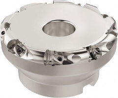 Seco - 67.26mm Cut Diam, 6mm Max Depth, 40mm Arbor Hole, 9 Inserts, RN.. 1207 Insert Style, Indexable Copy Face Mill - R220.26 Cutter Style, 7,500 Max RPM, 63mm High, Series R220.26 - Exact Tooling