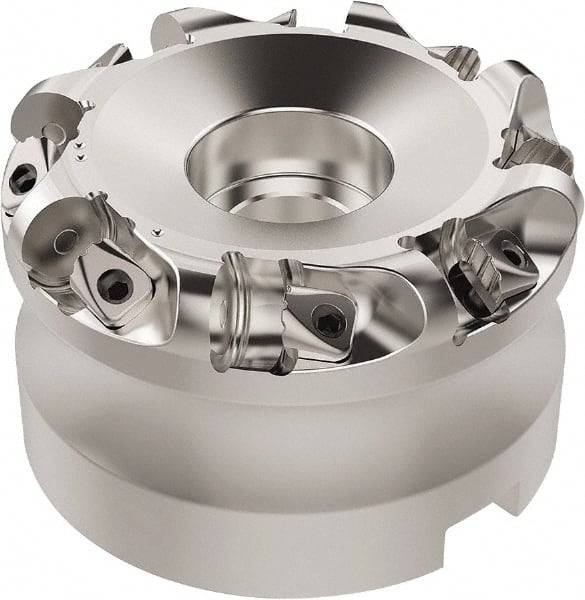Seco - 50.32mm Cut Diam, 6mm Max Depth, 32mm Arbor Hole, 8 Inserts, RN.. 1207 Insert Style, Indexable Copy Face Mill - R220.26 Cutter Style, 9,400 Max RPM, 50mm High, Through Coolant, Series R220.26 - Exact Tooling