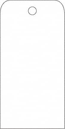 NMC - 6" High x 3" Long, Blank, English Safety & Facility Accident Prevention Tag - White Poly - Exact Tooling