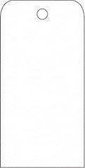 NMC - 6" High x 3" Long, Blank, English Safety & Facility Accident Prevention Tag - White Poly - Exact Tooling
