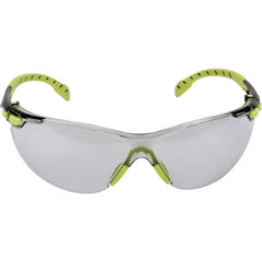3M - Gray Lenses, Frameless Safety Glasses - Anti-Fog, Green Frame, Size Universal, Wrap Around - Exact Tooling