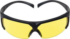 3M - Amber Lenses, Framed Safety Glasses - Anti-Fog, Gray Frame, Size Universal, Wrap Around - Exact Tooling