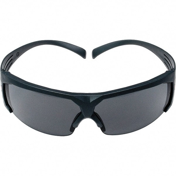 3M - Gray Lenses, Framed Safety Glasses - Anti-Fog, Gray Frame, Size Universal, Wrap Around - Exact Tooling