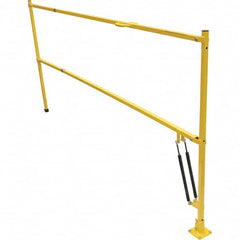 Vestil - Steel Rail Safety Gate - 4" Wide x 135" Door Height, Yellow - Exact Tooling