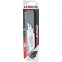 Lenox - 4" Long x 1" Thick, Bi-Metal Reciprocating Saw Blade - Tapered Profile, 8 TPI, Toothed Edge, Tang Shank - Exact Tooling