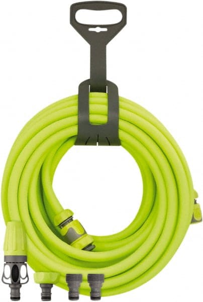 Legacy - 1/2" ID x 0.74" OD 4' Long Lead-In Whip Hose - MNPT Swivel x MNPT Ends, 300 Working psi, -40 to 140°F, 1/2" Fitting, Green - Exact Tooling