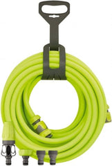 Legacy - 1/2" ID x 0.74" OD 4' Long Lead-In Whip Hose - MNPT Swivel x MNPT Ends, 300 Working psi, -40 to 140°F, 1/2" Fitting, Green - Exact Tooling