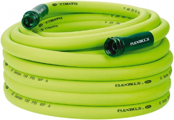 Legacy - 75' Long Garden Hose - 3/4" Diam, 3/4" GHT, Hybrid Polymer, 150 psi, All Season, Green - Exact Tooling