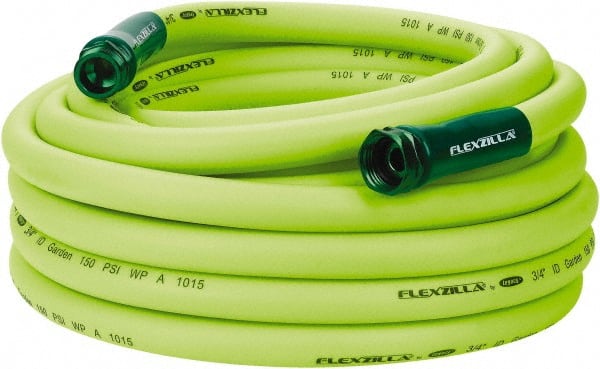 Legacy - 50' Long Garden Hose - 3/4" Diam, 3/4" GHT, Hybrid Polymer, 150 psi, All Season, Green - Exact Tooling