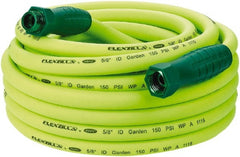 Legacy - 50' Long Garden Hose - 5/8" Diam, 3/4" GHT, Hybrid Polymer, 150 psi, All Season, Green - Exact Tooling