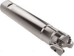 Seco - 40mm Cut Diam, 6.95mm Max Depth of Cut, 32mm Shank Diam, 200mm OAL, Indexable Square Shoulder End Mill - XNEX0816.. Inserts, Weldon Shank, 87° Lead Angle, Through Coolant, Series R217.79 - Exact Tooling