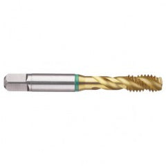 3/8-16 Dia. - 2B - 3 FL - Cobalt Bottoming Green Ring Tap FORM-E-TiN - Exact Tooling