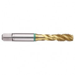 7/8-14 Dia. - 2B - 4 FL - Cobalt Bottoming Green Ring Tap FORM-E-TiN - Exact Tooling