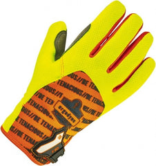 Ergodyne - Size M (8) Work Gloves - Uncoated, Hook & Loop Cuff, Full Fingered, Lime Green, Paired - Exact Tooling