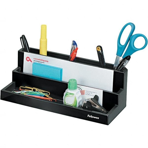 FELLOWES - Black Pearl Desk Top Organizer - Plastic - Exact Tooling