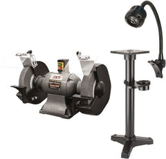 Jet - 12" Wheel Diam x 1" Wheel Width, 2 hp Grinder - 1-1/4" Arbor Hole Diam, 1 Phase, 1,720 Max RPM, 230 Volts - Exact Tooling