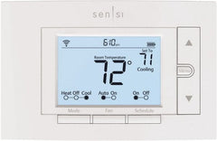 White-Rodgers - 50 to 99°F, 4 Heat, 2 Cool, Digital Programmable Wi-Fi Universal Thermostat - 20 to 30 Volts, 1.77" Inside Depth x 1.77" Inside Height x 5-1/4" Inside Width, Horizontal Mount - Exact Tooling