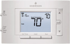 White-Rodgers - 50 to 99°F, 2 Heat, 1 Cool, Digital Programmable Multi-Stage Thermostat - 20 to 30 Volts, 1.77" Inside Depth x 1.77" Inside Height x 5-1/4" Inside Width, Horizontal Mount - Exact Tooling