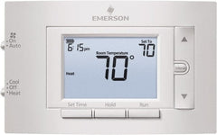 White-Rodgers - 50 to 99°F, 1 Heat, 1 Cool, Digital Programmable Thermostat - 20 to 30 Volts, 1.77" Inside Depth x 1.77" Inside Height x 5-1/4" Inside Width, Horizontal Mount - Exact Tooling