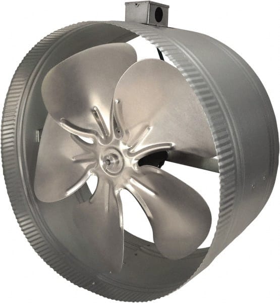 Suncourt - 16" Diam, 1.57 Amp, 120 Volt Duct Fan - 1,100 CFM, 1,180 RPM, Single Speed - Exact Tooling