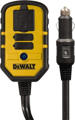 DeWALT - 1 Connection, 13.8 VDC Input, 120 VAC Output, 12 Amp Input Rating, 140 Peak Wattage, Power Inverter - 120 Watt Continuous Output Power - Exact Tooling