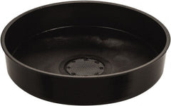 Funnel King - 4-3/8" High x 11-3/4" Diam, Polypropylene, Drum Funnel with Screen - 55 Gal Drum/Pail Capacity - Exact Tooling