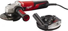 Milwaukee Tool - 5" Wheel Diam, 11,000 RPM, Corded Angle & Disc Grinder - 5/8-11 Spindle, 120 Volts, 13 Amps - Exact Tooling