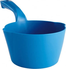 Remco - 32 oz Blue Polypropylene Round Bottom Scoop - 6.8" Wide x 5.3" Deep Bowl, 5-1/2" Handle Length, 11.6" OAL - Exact Tooling