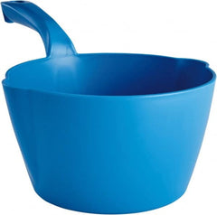 Remco - 64 oz Blue Polypropylene Round Bottom Scoop - 8.3" Wide x 4-1/2" Deep Bowl, 5-1/2" Handle Length, 13" OAL - Exact Tooling