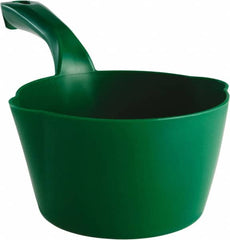 Remco - 32 oz Green Polypropylene Round Bottom Scoop - 6.8" Wide x 5.3" Deep Bowl, 5-1/2" Handle Length, 11.6" OAL - Exact Tooling