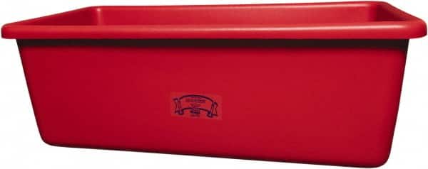 Remco - 70 Gal Red Rectangular Polyethylene Tub - 17" High x 26-1/2" Diam - Exact Tooling