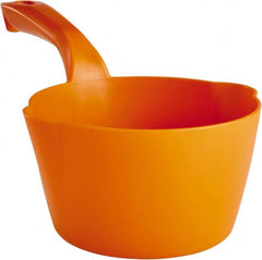 Remco - 32 oz Orange Polypropylene Round Bottom Scoop - 6.8" Wide x 5.3" Deep Bowl, 5-1/2" Handle Length, 11.6" OAL - Exact Tooling