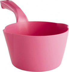Remco - 32 oz Pink Polypropylene Round Bottom Scoop - 6.8" Wide x 5.3" Deep Bowl, 5-1/2" Handle Length, 11.6" OAL - Exact Tooling