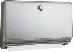 Bobrick - Manual, Stainless Steel Paper Towel Dispenser - 7.13" High x 11" Wide x 4" Deep, 200 C-Fold or 275 Multi-Fold, Silver - Exact Tooling