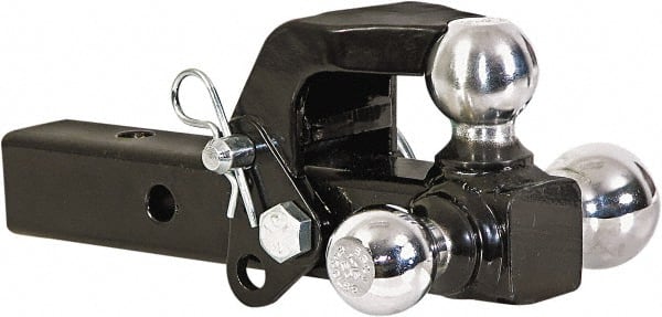 Buyers Products - 6,000, 7,500 & 10,000 Lb Capacity, 7-1/2" Long, 2" Shank, Triball Hitch Drawbar with Pintle Hook - Vehicle Class 3 & 4, 5/8" Ball Hole Diam, 1-7/8, 2 & 2-5/16" Ball Diam - Exact Tooling