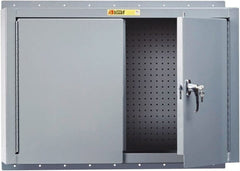 Little Giant - Wall Storage Cabinet - Steel, 36" Wide x 10" Deep x 24" High, Gray - Exact Tooling