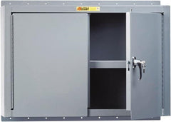 Little Giant - 2 Shelf Wall Storage Cabinet - Steel, 48" Wide x 10" Deep x 24" High, Gray - Exact Tooling