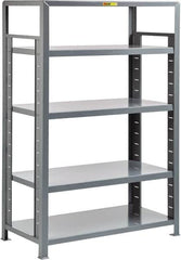 Little Giant - 5 Shelf Starter Open Steel Shelving - 7,500 Lb Capacity, 48" Wide x 72" High x 24" Deep, Gray - Exact Tooling