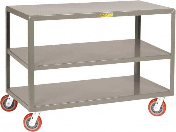 Little Giant - Mobile Table - Fixed Leg, Gray, 36" Long x 24" Deep x 34" High - Exact Tooling