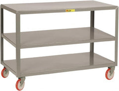Little Giant - Mobile Table - Fixed Leg, Gray, 48" Long x 24" Deep x 34" High - Exact Tooling