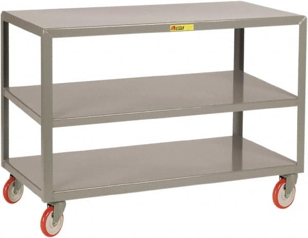 Little Giant - Mobile Table - Fixed Leg, Gray, 60" Long x 24" Deep x 34" High - Exact Tooling