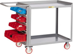 Little Giant - 1,200 Lb Capacity, 24" Wide x 48" Long x 35-1/2" High Maintenance Cart - 2 Shelf, Steel, Polyurethane Casters - Exact Tooling